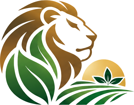 FARMLION lion and leaf logo